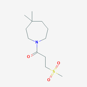 molecular formula C12H23NO3S B7592624 1-(4,4-Dimethylazepan-1-yl)-3-methylsulfonylpropan-1-one 
