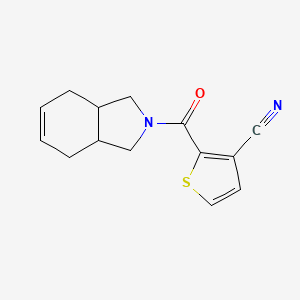 molecular formula C14H14N2OS B7592627 2-(1,3,3a,4,7,7a-Hexahydroisoindole-2-carbonyl)thiophene-3-carbonitrile 