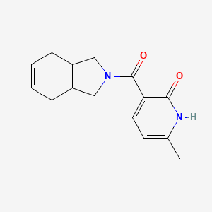 molecular formula C15H18N2O2 B7592631 3-(1,3,3a,4,7,7a-hexahydroisoindole-2-carbonyl)-6-methyl-1H-pyridin-2-one 