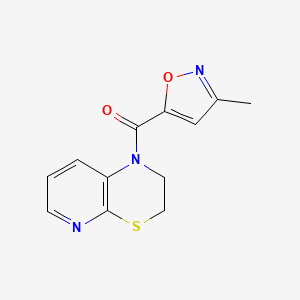 molecular formula C12H11N3O2S B7592646 2,3-Dihydropyrido[2,3-b][1,4]thiazin-1-yl-(3-methyl-1,2-oxazol-5-yl)methanone 