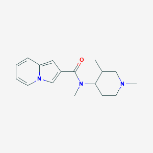 molecular formula C17H23N3O B7592657 N-(1,3-dimethylpiperidin-4-yl)-N-methylindolizine-2-carboxamide 