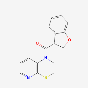 molecular formula C16H14N2O2S B7592685 2,3-Dihydro-1-benzofuran-3-yl(2,3-dihydropyrido[2,3-b][1,4]thiazin-1-yl)methanone 