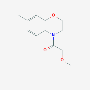 molecular formula C13H17NO3 B7592687 2-Ethoxy-1-(7-methyl-2,3-dihydro-1,4-benzoxazin-4-yl)ethanone 