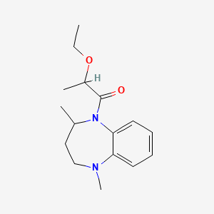 molecular formula C16H24N2O2 B7592708 1-(1,4-dimethyl-3,4-dihydro-2H-1,5-benzodiazepin-5-yl)-2-ethoxypropan-1-one 