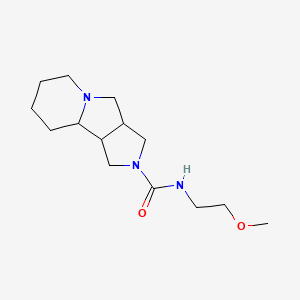 molecular formula C14H25N3O2 B7592726 N-(2-methoxyethyl)-1,3,3a,4,6,7,8,9,9a,9b-decahydropyrrolo[3,4-a]indolizine-2-carboxamide 