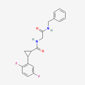 molecular formula C19H18F2N2O2 B7592751 N-[2-(benzylamino)-2-oxoethyl]-2-(2,5-difluorophenyl)cyclopropane-1-carboxamide 
