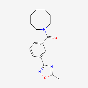 molecular formula C17H21N3O2 B7592764 Azocan-1-yl-[3-(5-methyl-1,2,4-oxadiazol-3-yl)phenyl]methanone 