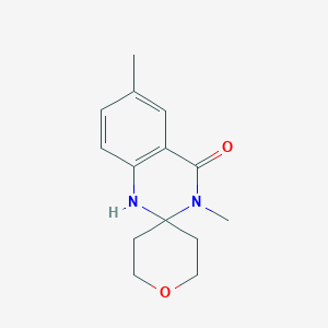 molecular formula C14H18N2O2 B7592780 3,6-dimethylspiro[1H-quinazoline-2,4'-oxane]-4-one 