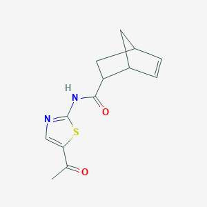 molecular formula C13H14N2O2S B7592785 N-(5-acetyl-1,3-thiazol-2-yl)bicyclo[2.2.1]hept-5-ene-2-carboxamide 