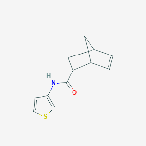 molecular formula C12H13NOS B7592788 N-thiophen-3-ylbicyclo[2.2.1]hept-5-ene-2-carboxamide 