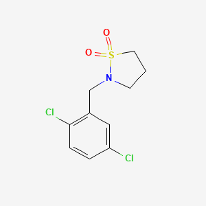 molecular formula C10H11Cl2NO2S B7592795 2-[(2,5-Dichlorophenyl)methyl]-1,2-thiazolidine 1,1-dioxide 