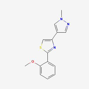 2-(2-Methoxyphenyl)-4-(1-methylpyrazol-4-yl)-1,3-thiazole