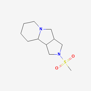 molecular formula C11H20N2O2S B7592846 2-Methylsulfonyl-1,3,3a,4,6,7,8,9,9a,9b-decahydropyrrolo[3,4-a]indolizine 