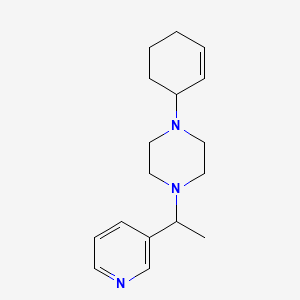 molecular formula C17H25N3 B7592847 1-Cyclohex-2-en-1-yl-4-(1-pyridin-3-ylethyl)piperazine 
