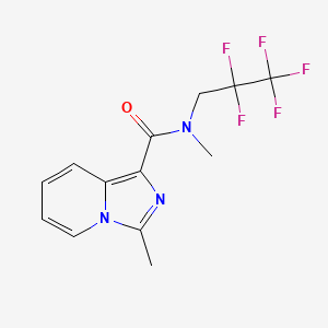 N,3-dimethyl-N-(2,2,3,3,3-pentafluoropropyl)imidazo[1,5-a]pyridine-1-carboxamide