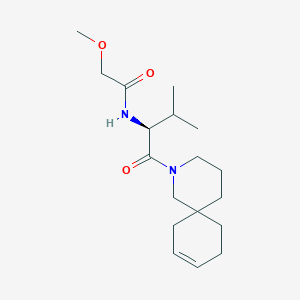 molecular formula C18H30N2O3 B7592894 N-[(2S)-1-(2-azaspiro[5.5]undec-9-en-2-yl)-3-methyl-1-oxobutan-2-yl]-2-methoxyacetamide 
