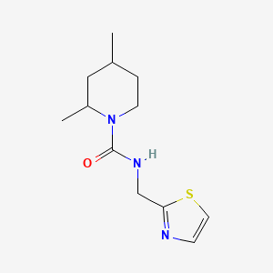 2,4-dimethyl-N-(1,3-thiazol-2-ylmethyl)piperidine-1-carboxamide