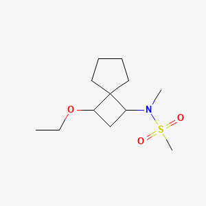 molecular formula C12H23NO3S B7592928 N-(3-ethoxyspiro[3.4]octan-1-yl)-N-methylmethanesulfonamide 
