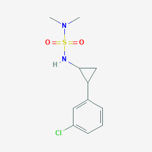 molecular formula C11H15ClN2O2S B7592929 1-Chloro-3-[2-(dimethylsulfamoylamino)cyclopropyl]benzene 