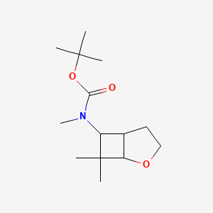 molecular formula C14H25NO3 B7592944 tert-butyl N-(7,7-dimethyl-2-oxabicyclo[3.2.0]heptan-6-yl)-N-methylcarbamate 