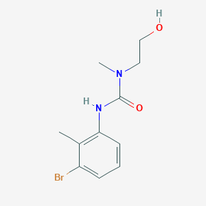 molecular formula C11H15BrN2O2 B7592952 3-(3-Bromo-2-methylphenyl)-1-(2-hydroxyethyl)-1-methylurea 
