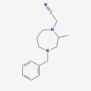 molecular formula C15H21N3 B7592964 2-(4-Benzyl-2-methyl-1,4-diazepan-1-yl)acetonitrile 
