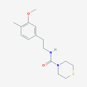 molecular formula C15H22N2O2S B7592972 N-[2-(3-methoxy-4-methylphenyl)ethyl]thiomorpholine-4-carboxamide 