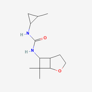 molecular formula C13H22N2O2 B7592988 1-(7,7-Dimethyl-2-oxabicyclo[3.2.0]heptan-6-yl)-3-(2-methylcyclopropyl)urea 