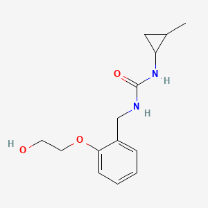 molecular formula C14H20N2O3 B7592991 1-[[2-(2-Hydroxyethoxy)phenyl]methyl]-3-(2-methylcyclopropyl)urea 