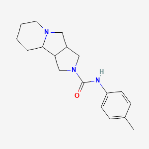 N-(4-methylphenyl)-1,3,3a,4,6,7,8,9,9a,9b-decahydropyrrolo[3,4-a]indolizine-2-carboxamide