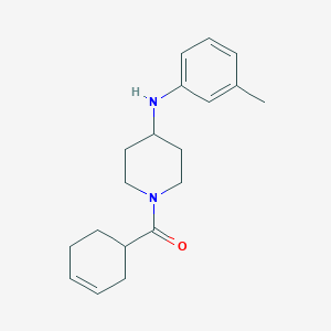 molecular formula C19H26N2O B7593031 Cyclohex-3-en-1-yl-[4-(3-methylanilino)piperidin-1-yl]methanone 