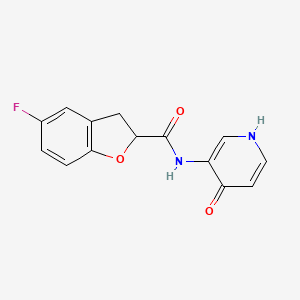 molecular formula C14H11FN2O3 B7593076 5-fluoro-N-(4-oxo-1H-pyridin-3-yl)-2,3-dihydro-1-benzofuran-2-carboxamide 