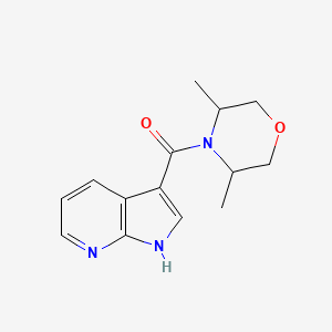 molecular formula C14H17N3O2 B7593086 (3,5-dimethylmorpholin-4-yl)-(1H-pyrrolo[2,3-b]pyridin-3-yl)methanone 