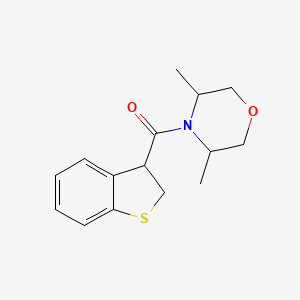 molecular formula C15H19NO2S B7593111 2,3-Dihydro-1-benzothiophen-3-yl-(3,5-dimethylmorpholin-4-yl)methanone 