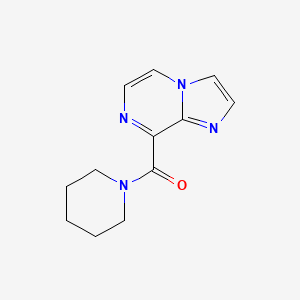 molecular formula C12H14N4O B7593149 Imidazo[1,2-a]pyrazin-8-yl(piperidin-1-yl)methanone 