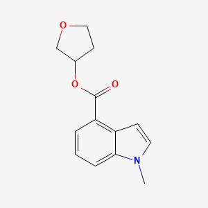 molecular formula C14H15NO3 B7593167 Oxolan-3-yl 1-methylindole-4-carboxylate 