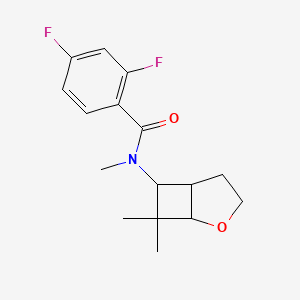 molecular formula C16H19F2NO2 B7593190 N-(7,7-dimethyl-2-oxabicyclo[3.2.0]heptan-6-yl)-2,4-difluoro-N-methylbenzamide 