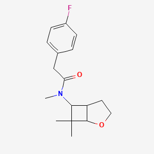 molecular formula C17H22FNO2 B7593195 N-(7,7-dimethyl-2-oxabicyclo[3.2.0]heptan-6-yl)-2-(4-fluorophenyl)-N-methylacetamide 