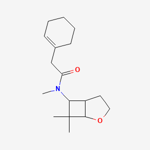 molecular formula C17H27NO2 B7593208 2-(cyclohexen-1-yl)-N-(7,7-dimethyl-2-oxabicyclo[3.2.0]heptan-6-yl)-N-methylacetamide 
