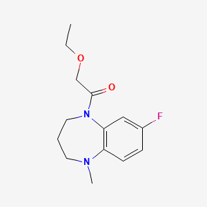 molecular formula C14H19FN2O2 B7593215 2-ethoxy-1-(7-fluoro-1-methyl-3,4-dihydro-2H-1,5-benzodiazepin-5-yl)ethanone 