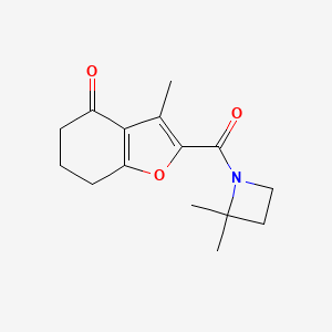 molecular formula C15H19NO3 B7593253 2-(2,2-dimethylazetidine-1-carbonyl)-3-methyl-6,7-dihydro-5H-1-benzofuran-4-one 