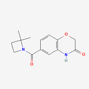 molecular formula C14H16N2O3 B7593260 6-(2,2-dimethylazetidine-1-carbonyl)-4H-1,4-benzoxazin-3-one 