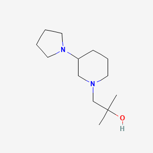 molecular formula C13H26N2O B7593300 2-Methyl-1-(3-pyrrolidin-1-ylpiperidin-1-yl)propan-2-ol 