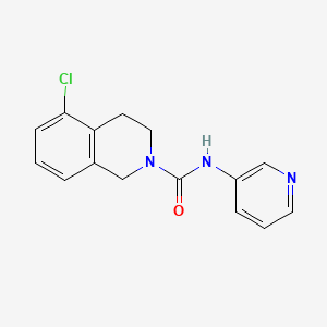 molecular formula C15H14ClN3O B7593309 5-chloro-N-pyridin-3-yl-3,4-dihydro-1H-isoquinoline-2-carboxamide 
