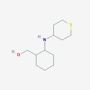 molecular formula C12H23NOS B7593316 [2-(Thian-4-ylamino)cyclohexyl]methanol 