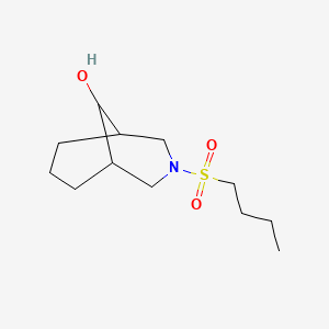 molecular formula C12H23NO3S B7593342 3-Butylsulfonyl-3-azabicyclo[3.3.1]nonan-9-ol 