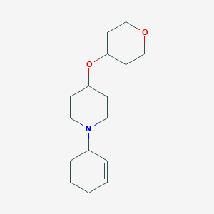 molecular formula C16H27NO2 B7593356 1-Cyclohex-2-en-1-yl-4-(oxan-4-yloxy)piperidine 