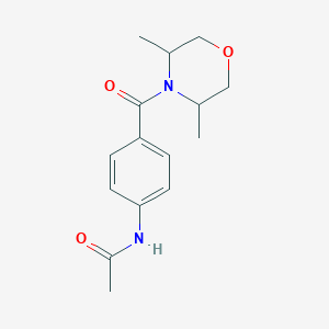 N-[4-(3,5-dimethylmorpholine-4-carbonyl)phenyl]acetamide