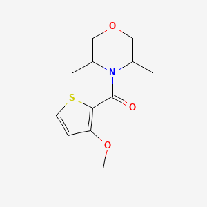 molecular formula C12H17NO3S B7593397 (3,5-Dimethylmorpholin-4-yl)-(3-methoxythiophen-2-yl)methanone 