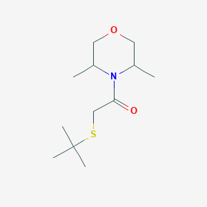 molecular formula C12H23NO2S B7593406 2-Tert-butylsulfanyl-1-(3,5-dimethylmorpholin-4-yl)ethanone 